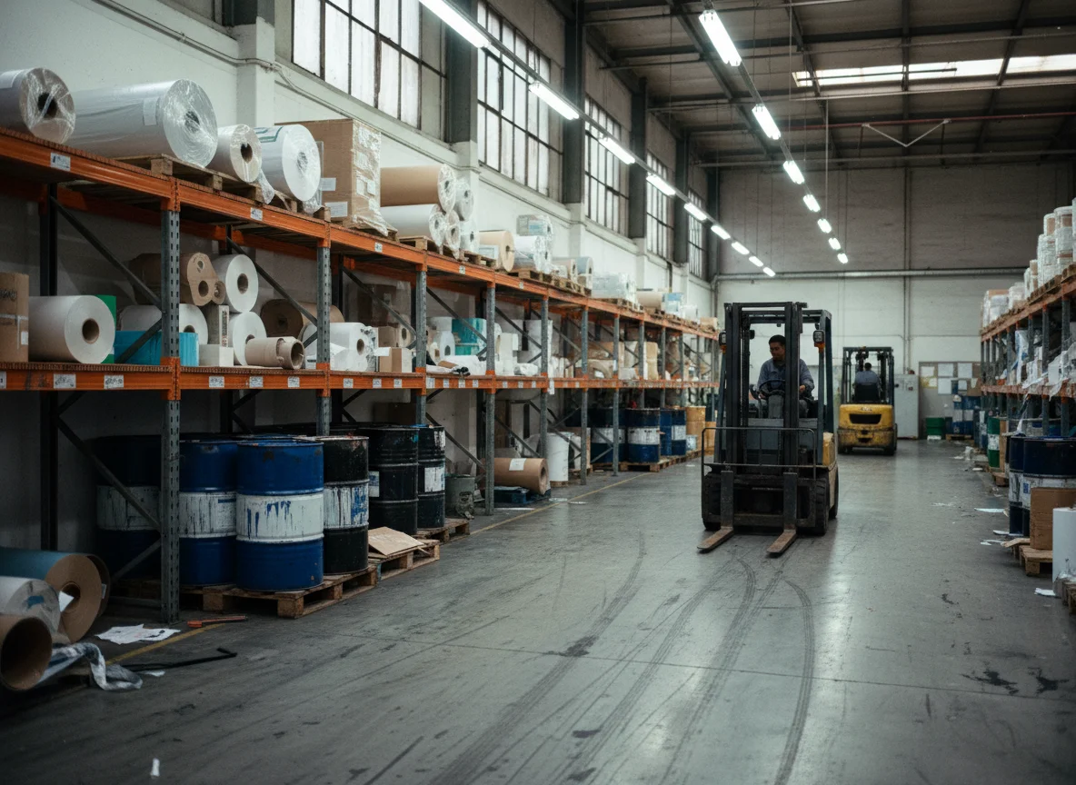 Industrial paper and material warehouse