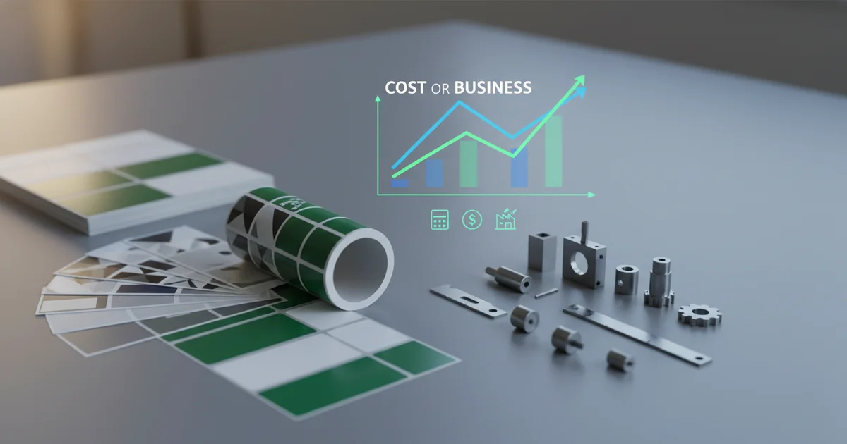 Comparison: cheap labels printed — Cheap labels printed: Digital costs $0