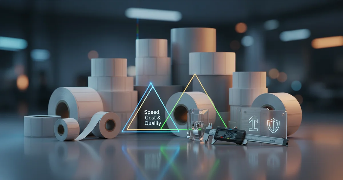 Tutorial: fast label printing — Fast label printing: Digital (HP Indigo) delivers in 3-5 days for under 5,000 un